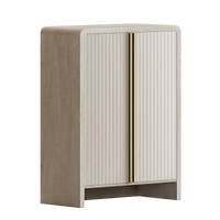 Caly 43" Tall Curved Profile Fluted  Cabinet