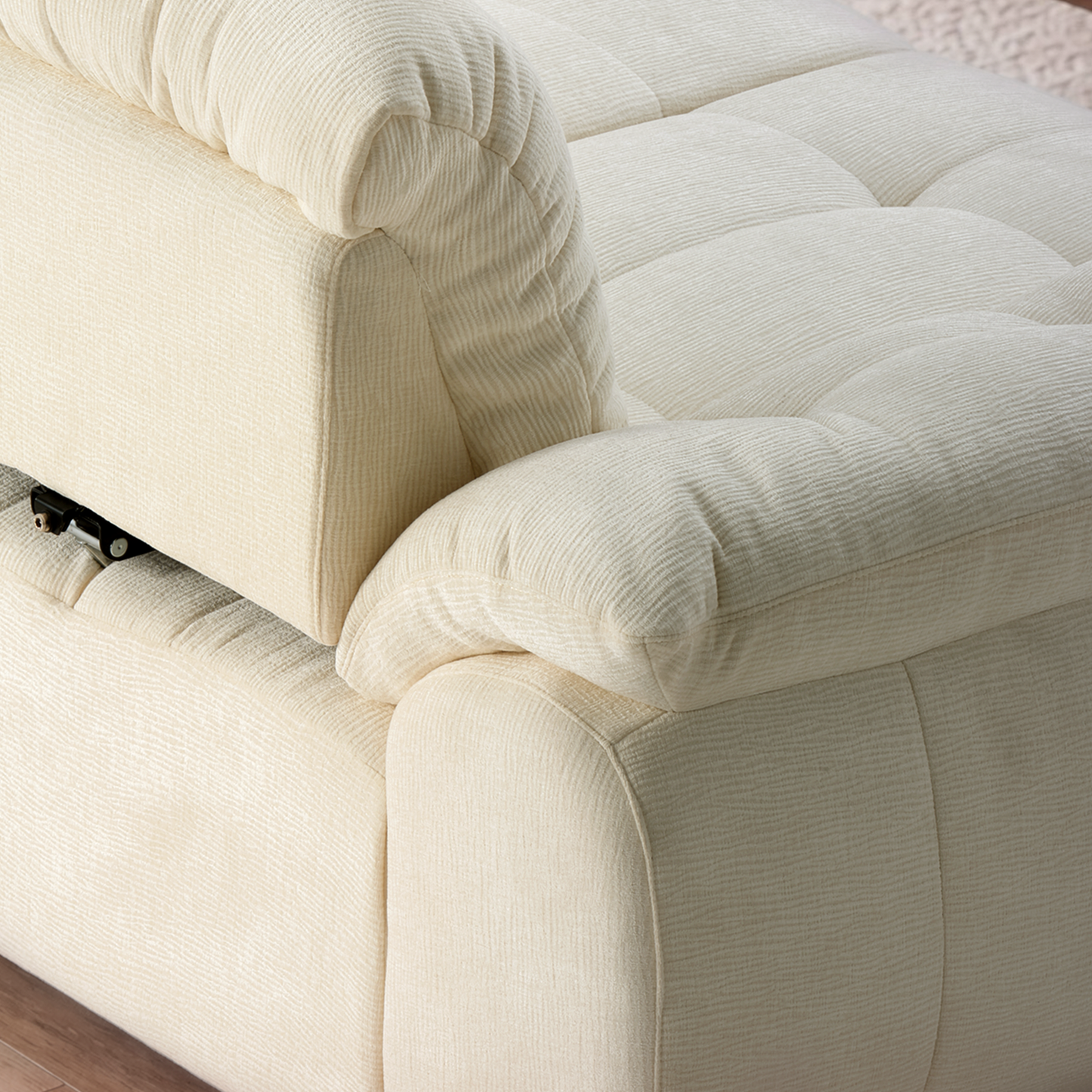 [Pre-sale] 118" Modular Chenille Cloud Sofa with Adjustable Backrests，Solid Wood