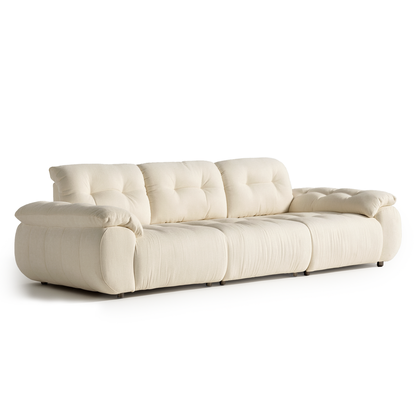 [Pre-sale] 118" Modular Chenille Cloud Sofa with Adjustable Backrests，Solid Wood