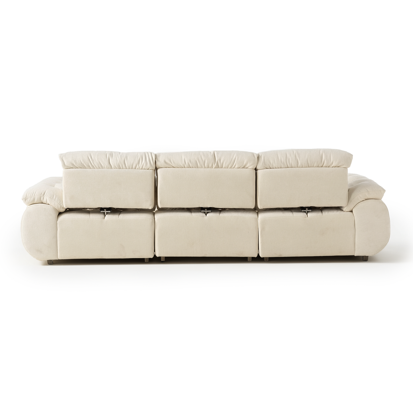 [Pre-sale] 118" Modular Chenille Cloud Sofa with Adjustable Backrests，Solid Wood