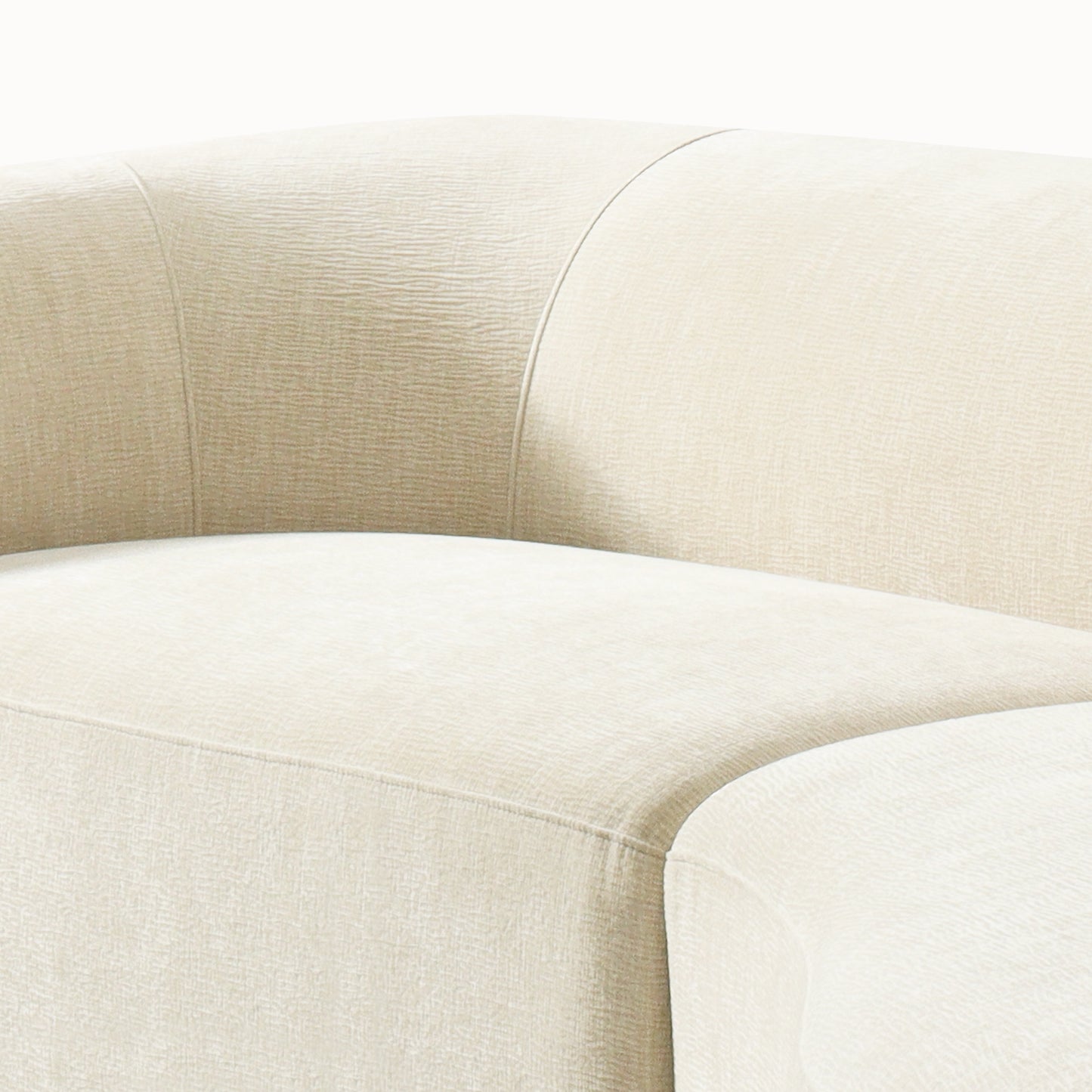 [Pre-sale] 118" Curved Chenille Sectional Sofa (Right Facing Chaise) - Solid Wood Frame