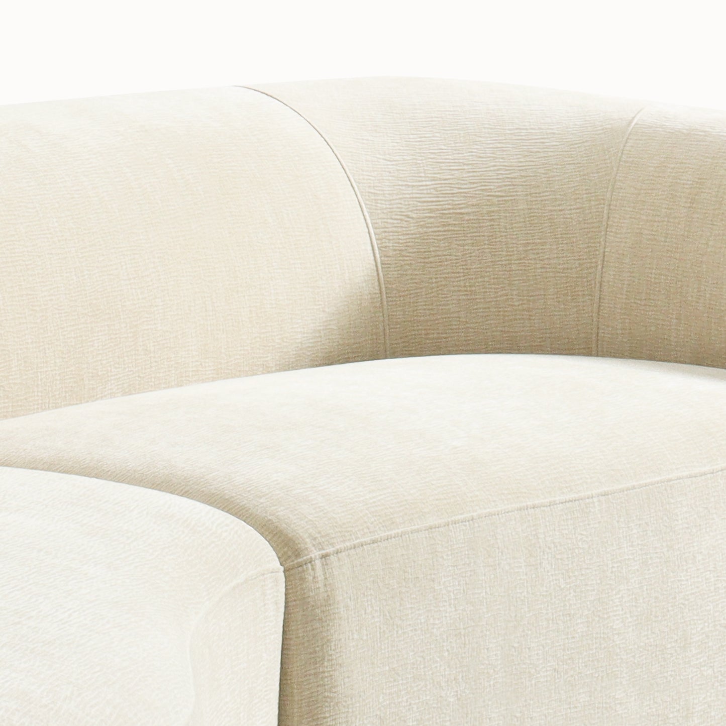 [Pre-sale] 118" Curved Chenille Sectional Sofa (Left Facing Chaise) - Solid Wood Frame