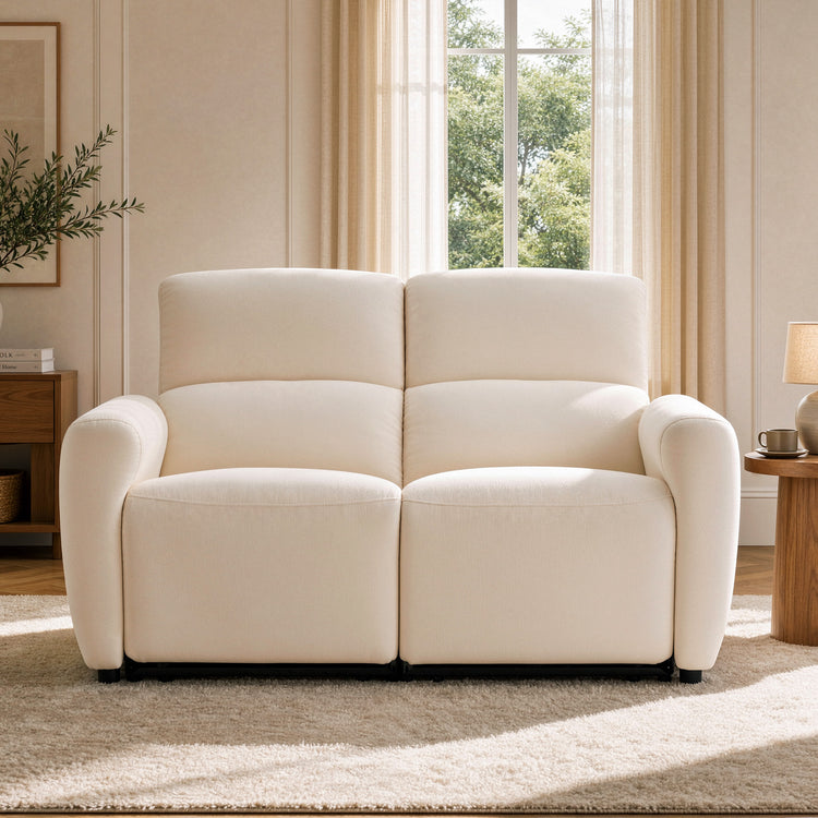 Cirrus 59" Beige Zero Gravity Power Reclining Loveseat Sofa with USB & Type-C