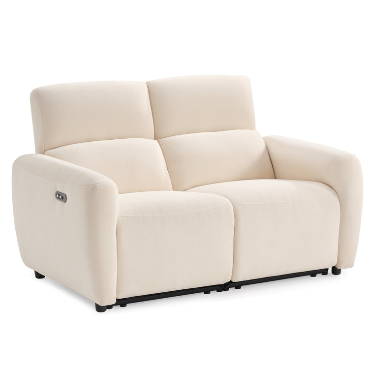 Cirrus 59" Beige Zero Gravity Power Reclining Loveseat Sofa with USB & Type-C