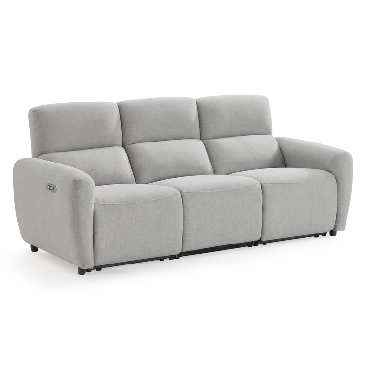 Cirrus 83" Gray Zero Gravity Power Reclining 3-Seat Sofa with USB & Type-C