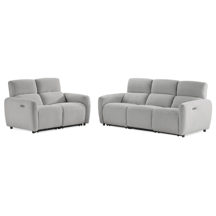 Cirrus Gray Zero Gravity Power Reclining 3-Seater& Loveseat Sofa Set with USB & Type-C