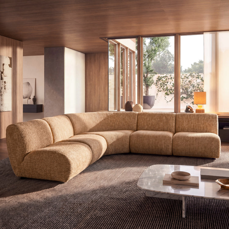 Cloud Modular Sofa - Terracotta Red Chenille Armless Lounge Chair, 31.7 Wide
