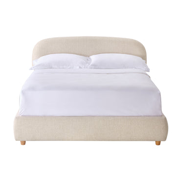 [Pre-Sale] Elara Queen Lift-Up Storage Bed Frame with Adjustable Headboard, Beige