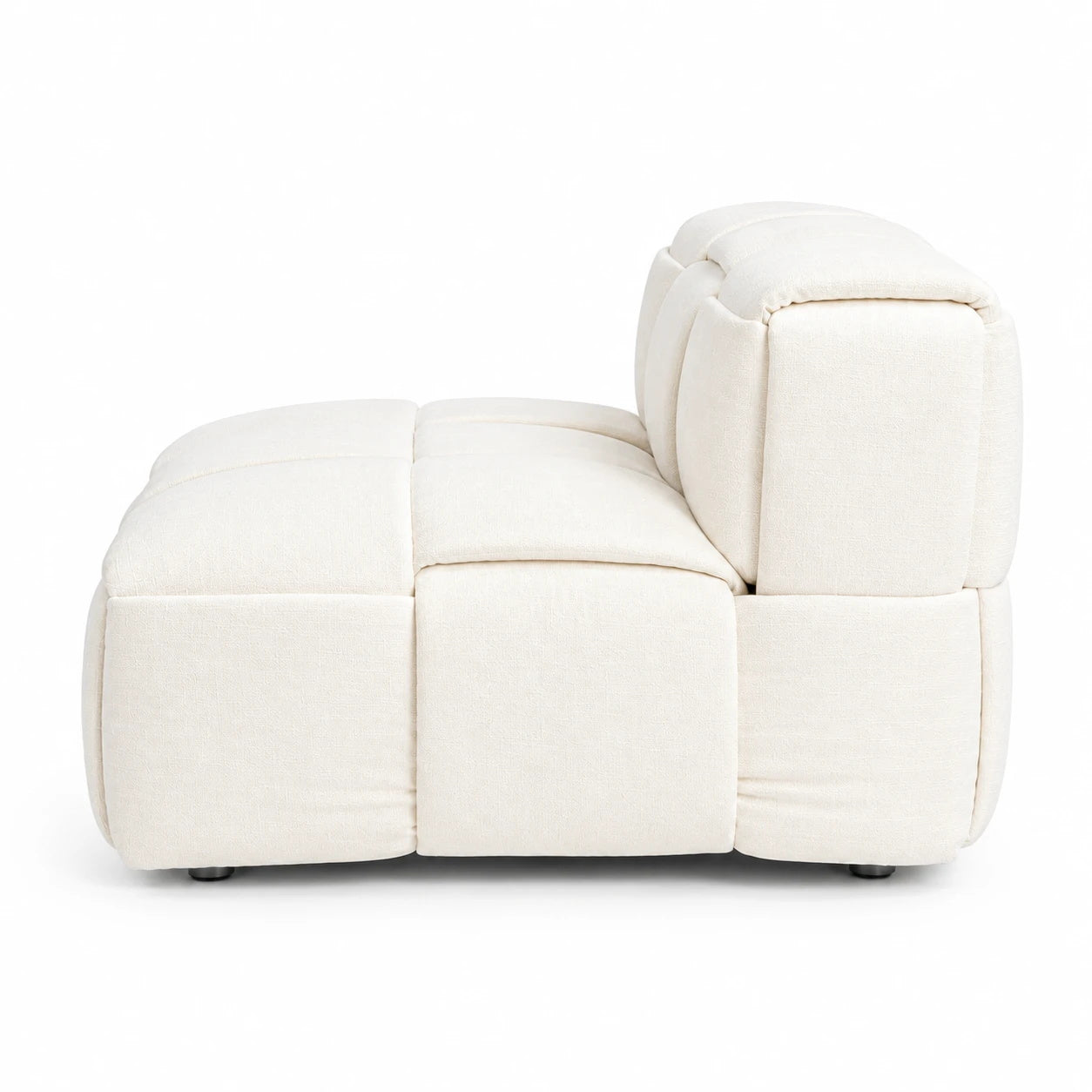 [Pre-Sale] Cream Oversized Accent Chair with Wide Seat and Woven Block Design