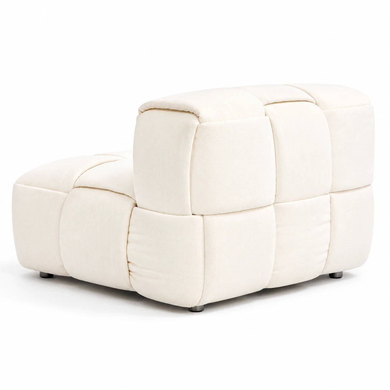 [Pre-Sale] Cream Oversized Accent Chair with Wide Seat and Woven Block Design