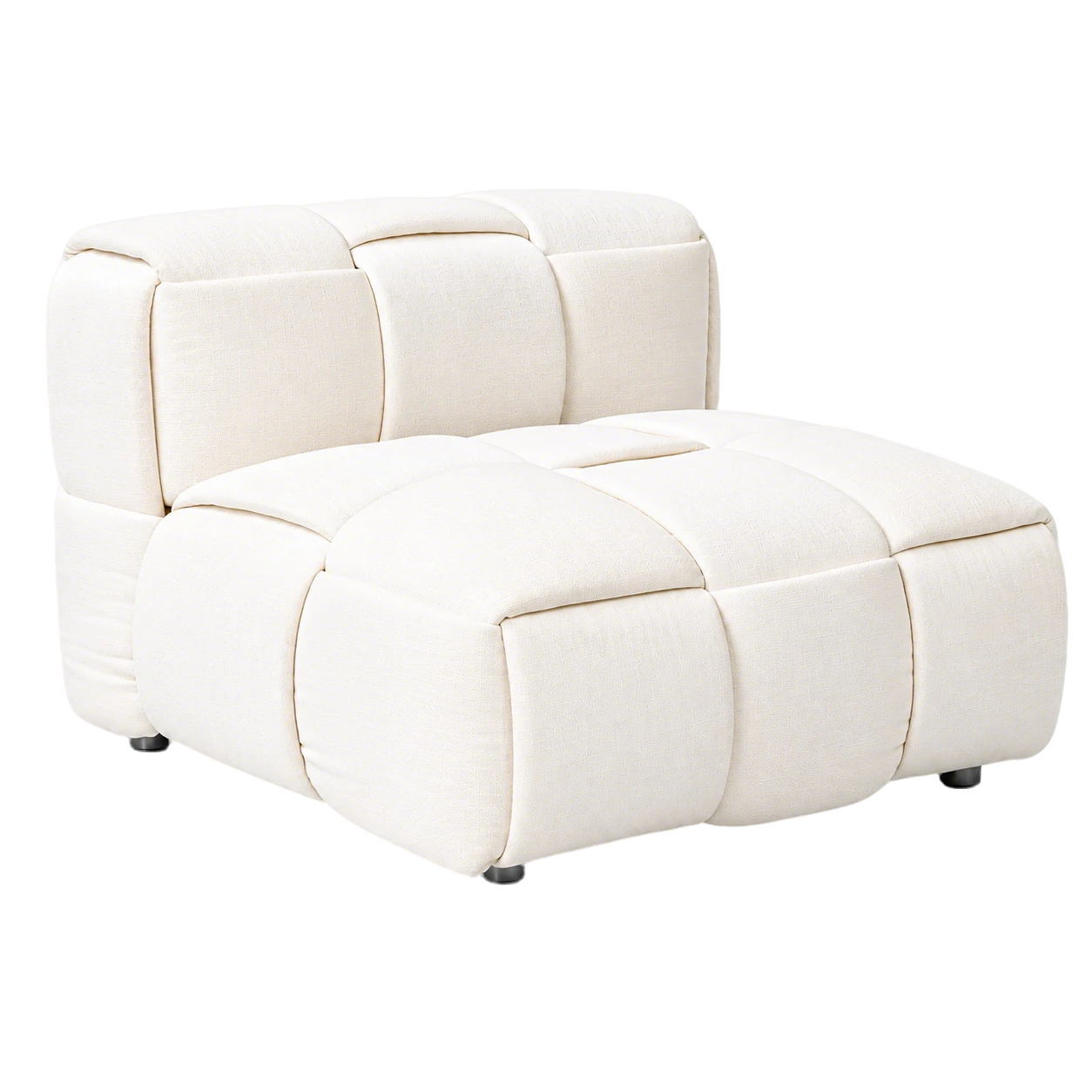 [Pre-Sale] Cream Oversized Accent Chair with Wide Seat and Woven Block Design