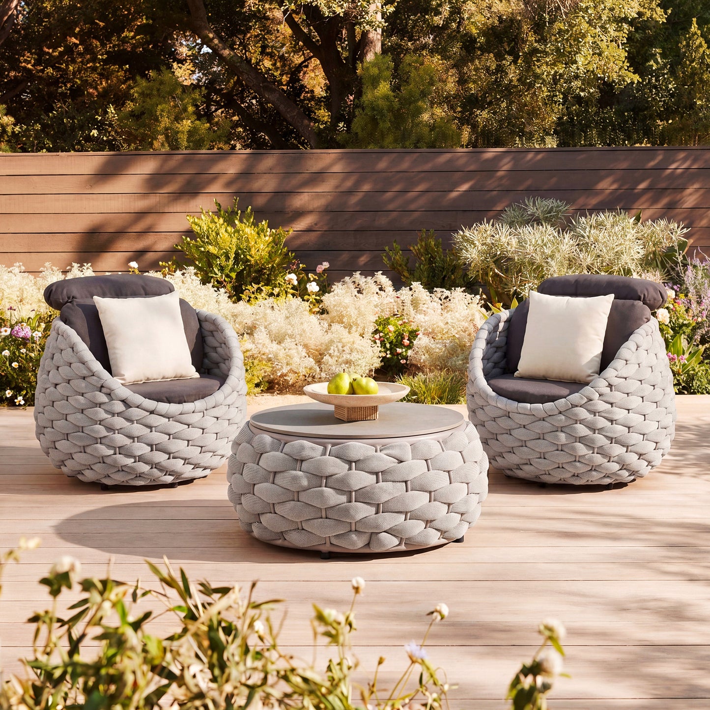 [Pre-Sale] Eggshell Sintered Stone Outdoor Coffee Table
