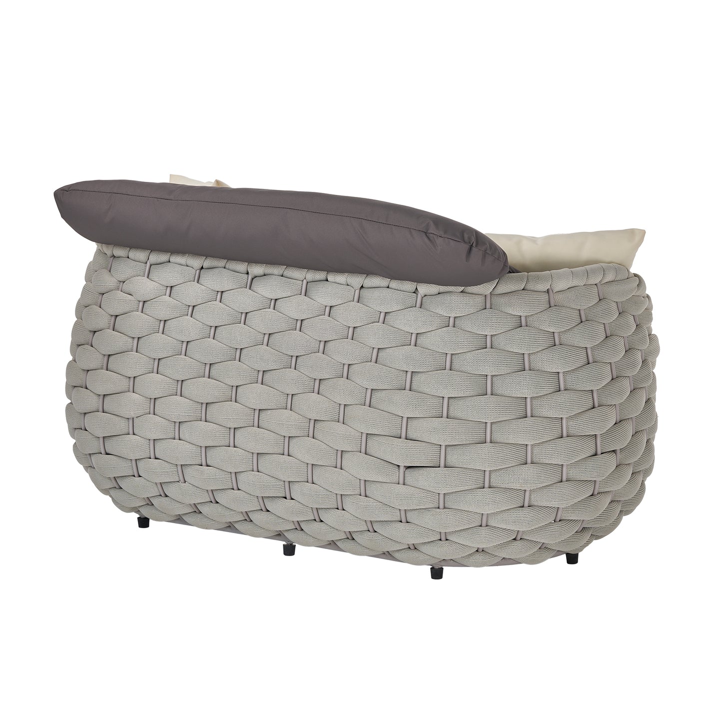 [Pre-Sale] Eggshell Handwoven Rope Outdoor Loveseat