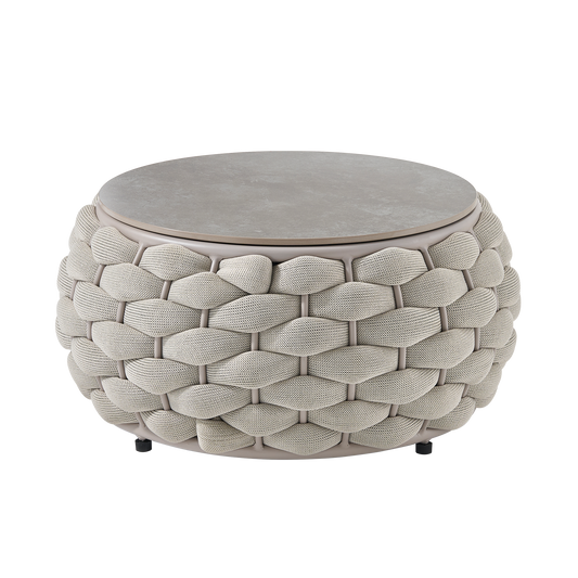 [Pre-Sale] Eggshell Sintered Stone Outdoor Coffee Table