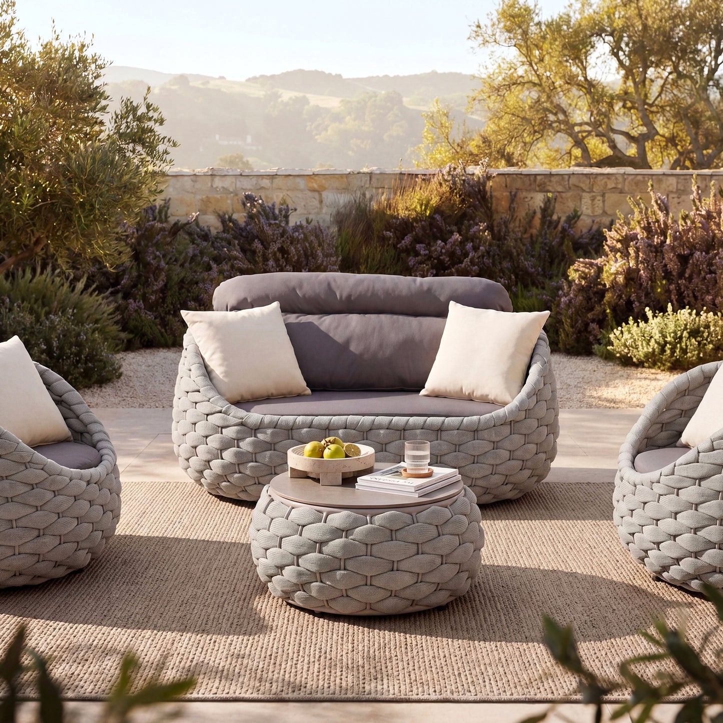 [Pre-Sale] Eggshell Sintered Stone Outdoor Coffee Table