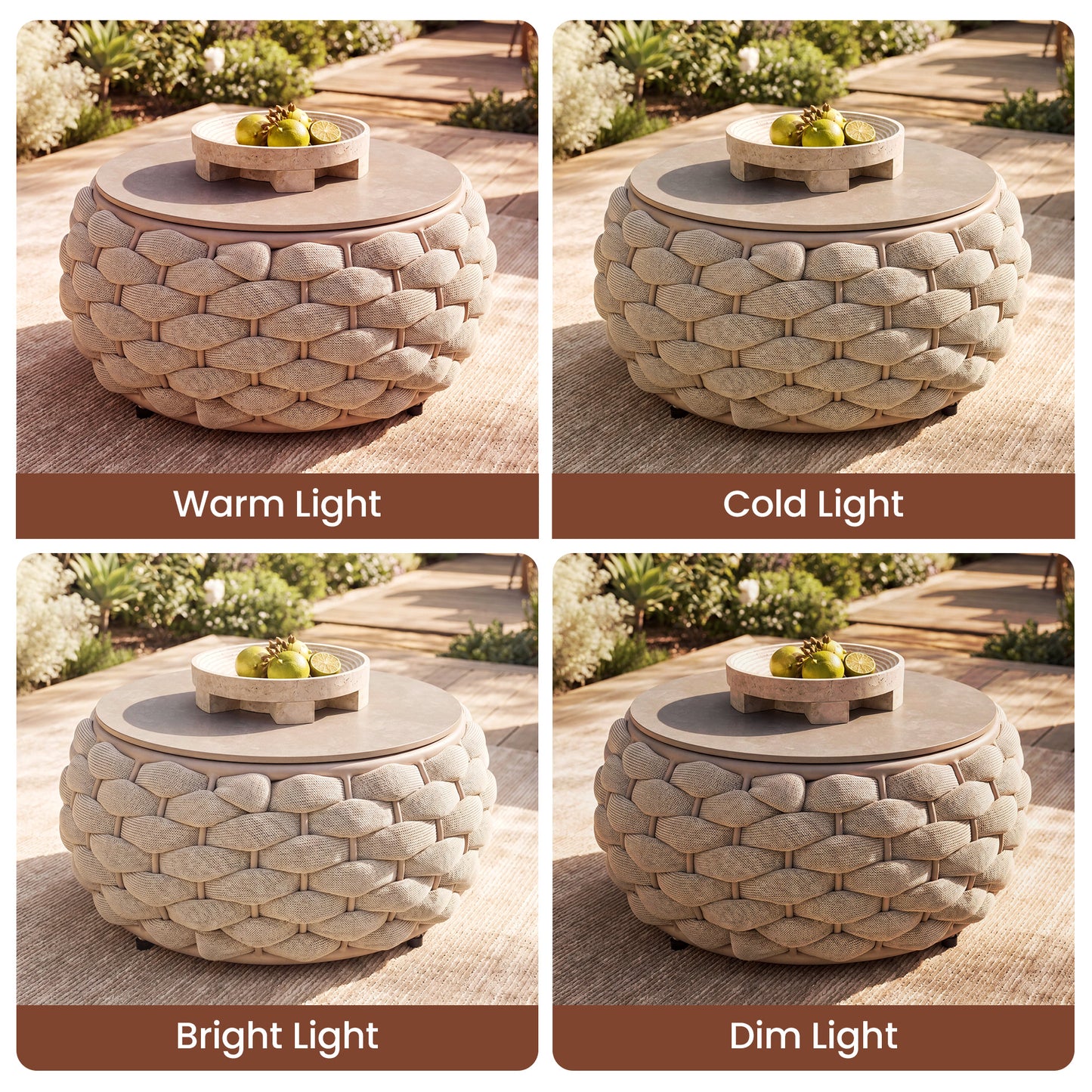 [Pre-Sale] Eggshell Sintered Stone Outdoor Coffee Table