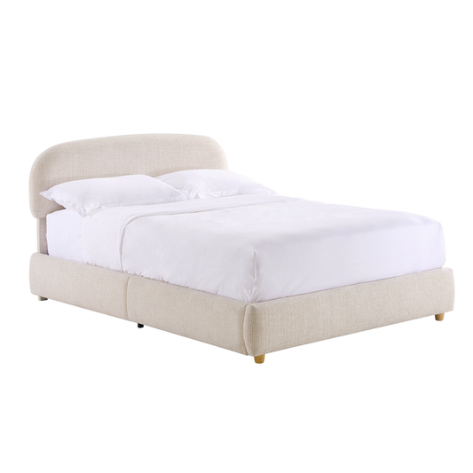 [Pre-Sale] Elara Queen Lift-Up Storage Bed Frame with Adjustable Headboard, Beige