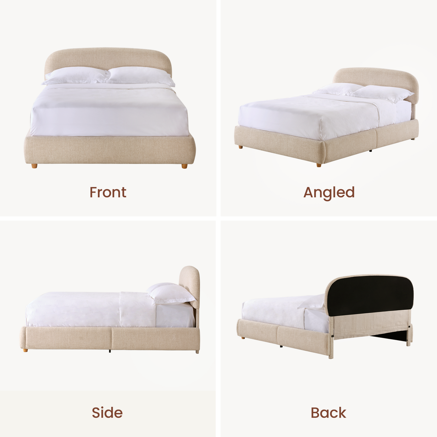 Elara King Lift-Up Storage Bed Frame with Adjustable Headboard, Brown