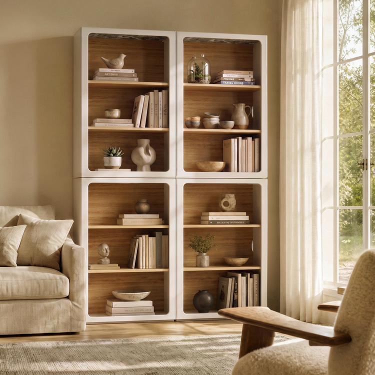 FlexMod 31.5" Modular Open Bookshelf with Adjustable Shelves