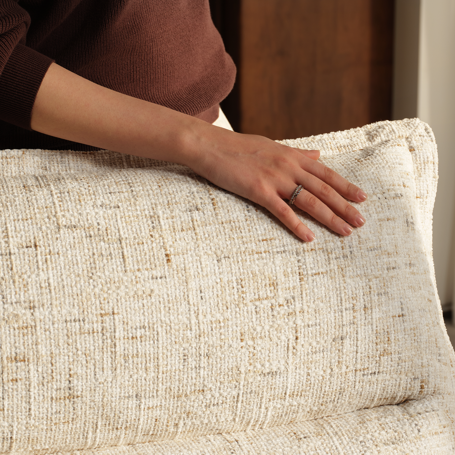 [Pre-sale] Freya Armless Power Swivel Recliner, Sandstone Beige