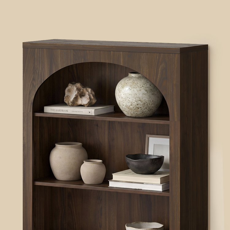 [Pre-sale] Harmo Block 3-Tier Modular Bookshelf, Walnut Wood-Grain Finish