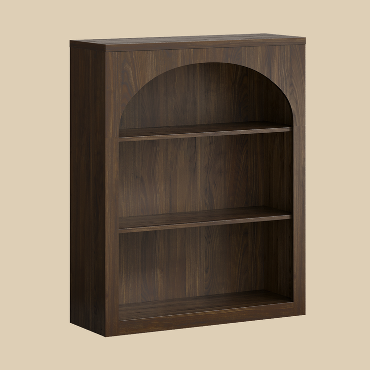 [Pre-sale] Harmo Block 3-Tier Modular Bookshelf, Walnut Wood-Grain Finish