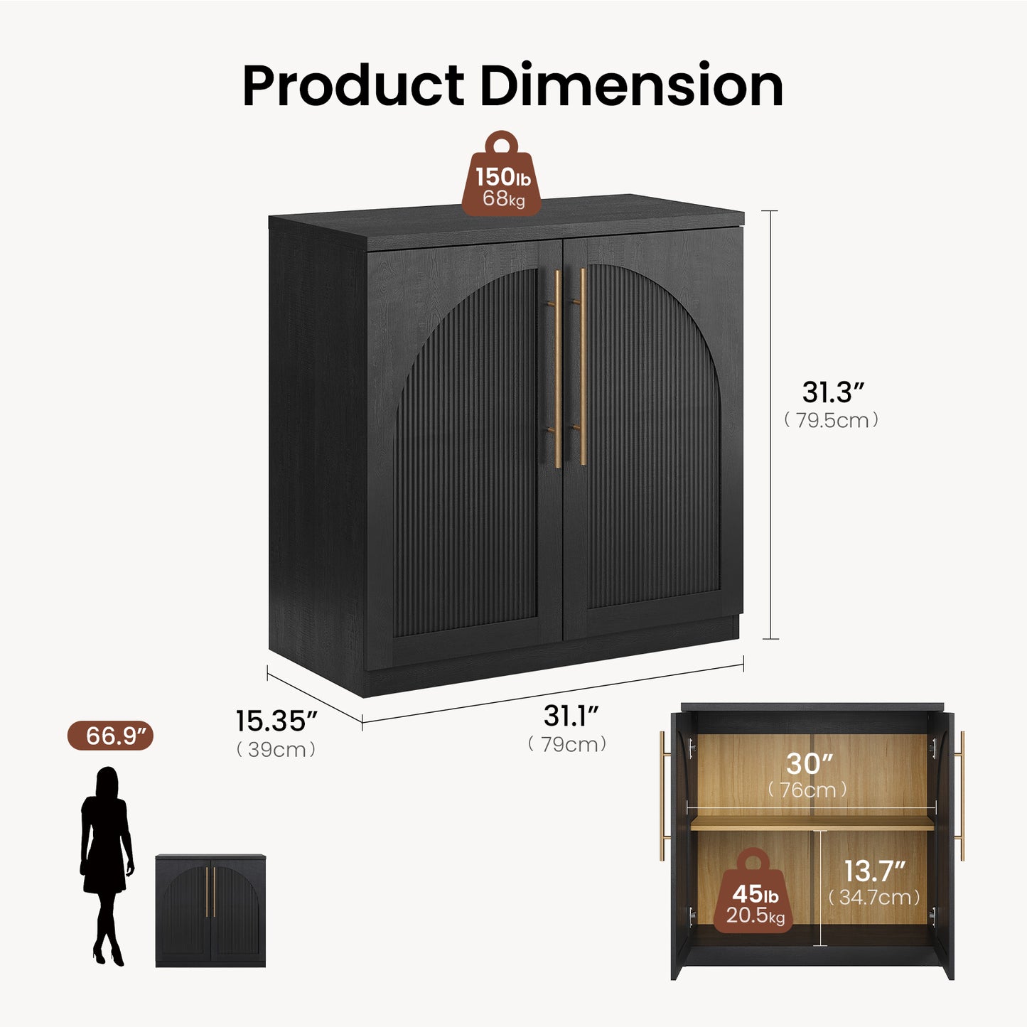 [Pre-sale] Harmo Block Arched Sideboard Cabinet