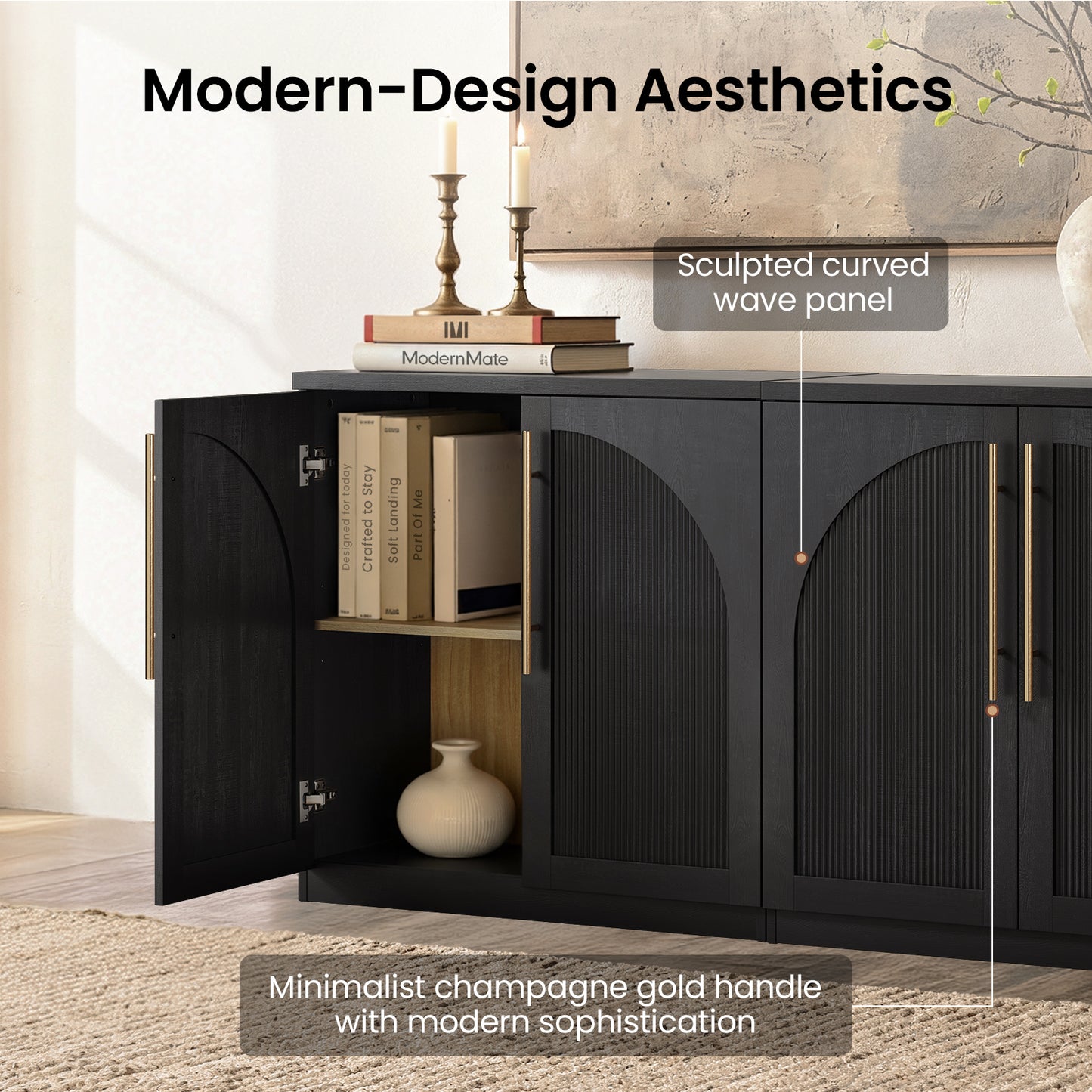 [Pre-sale] Harmo Block Arched Sideboard Cabinet