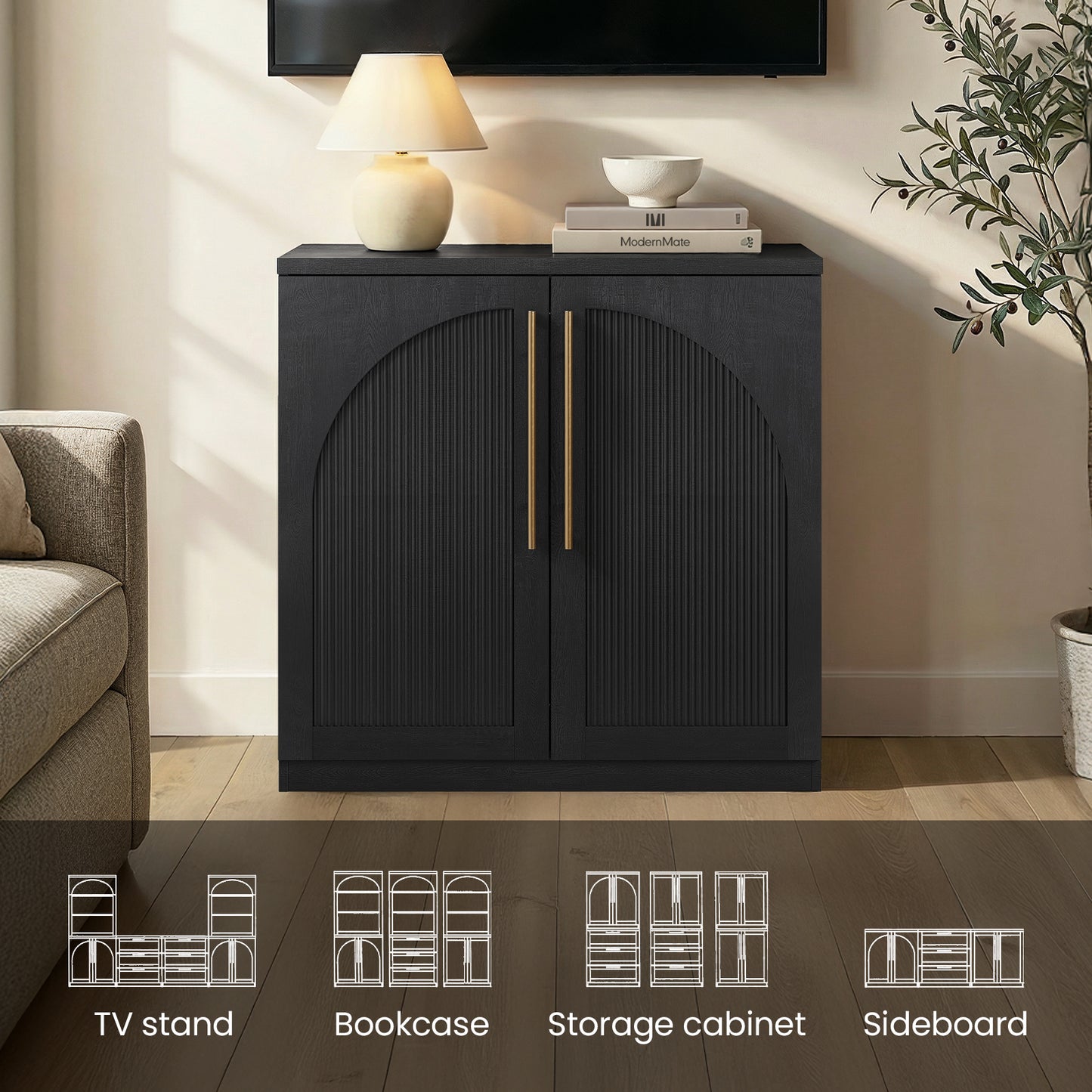 [Pre-sale] Harmo Block Arched Sideboard Cabinet