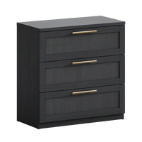 Harmo Block 3-Drawer Dresser with Wave Panel