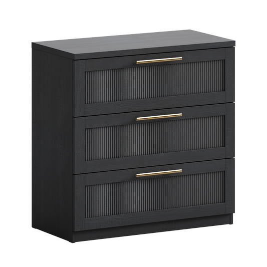 Harmo Block 3-Drawer Dresser with Wave Panel