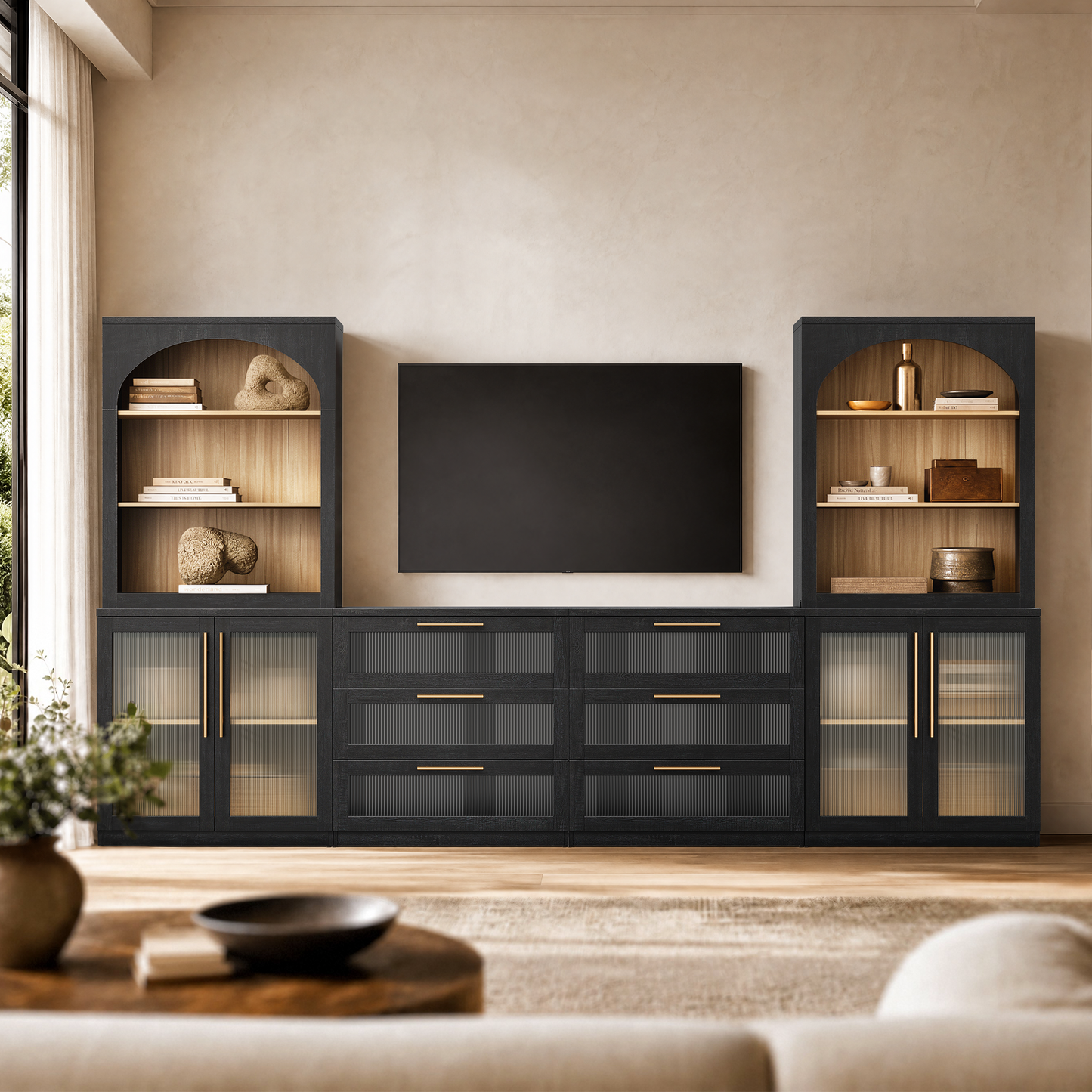 Harmo Block Sideboard Cabinet with Acrylic Door