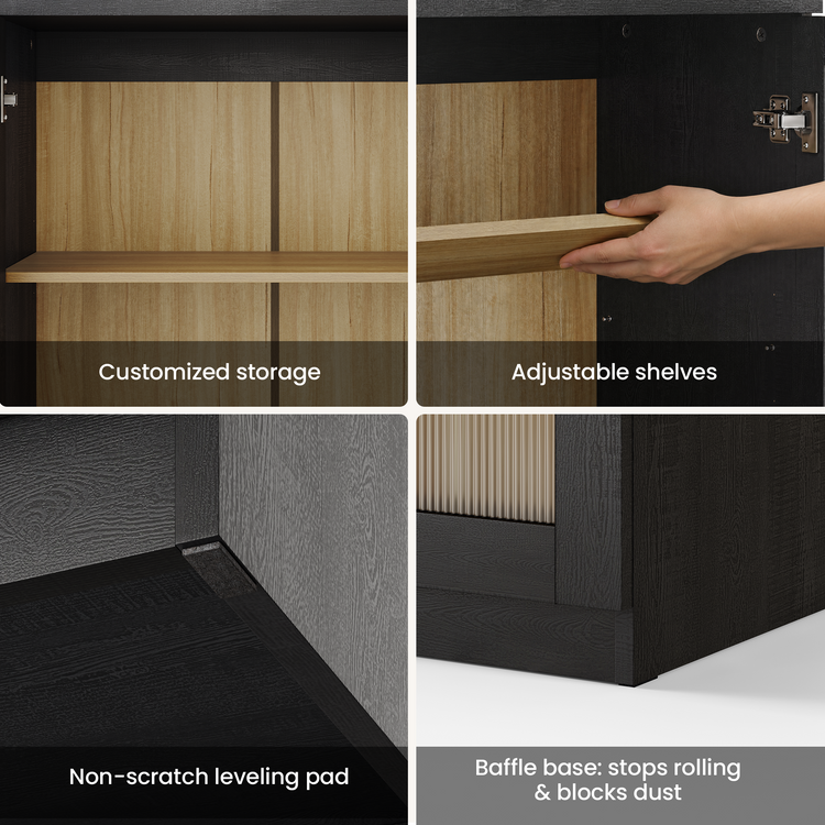 Harmo Block Buffet Cabinet with Acrylic Door