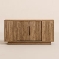 Wood Credenza Storage Cabinet with Magnetic Door Catch