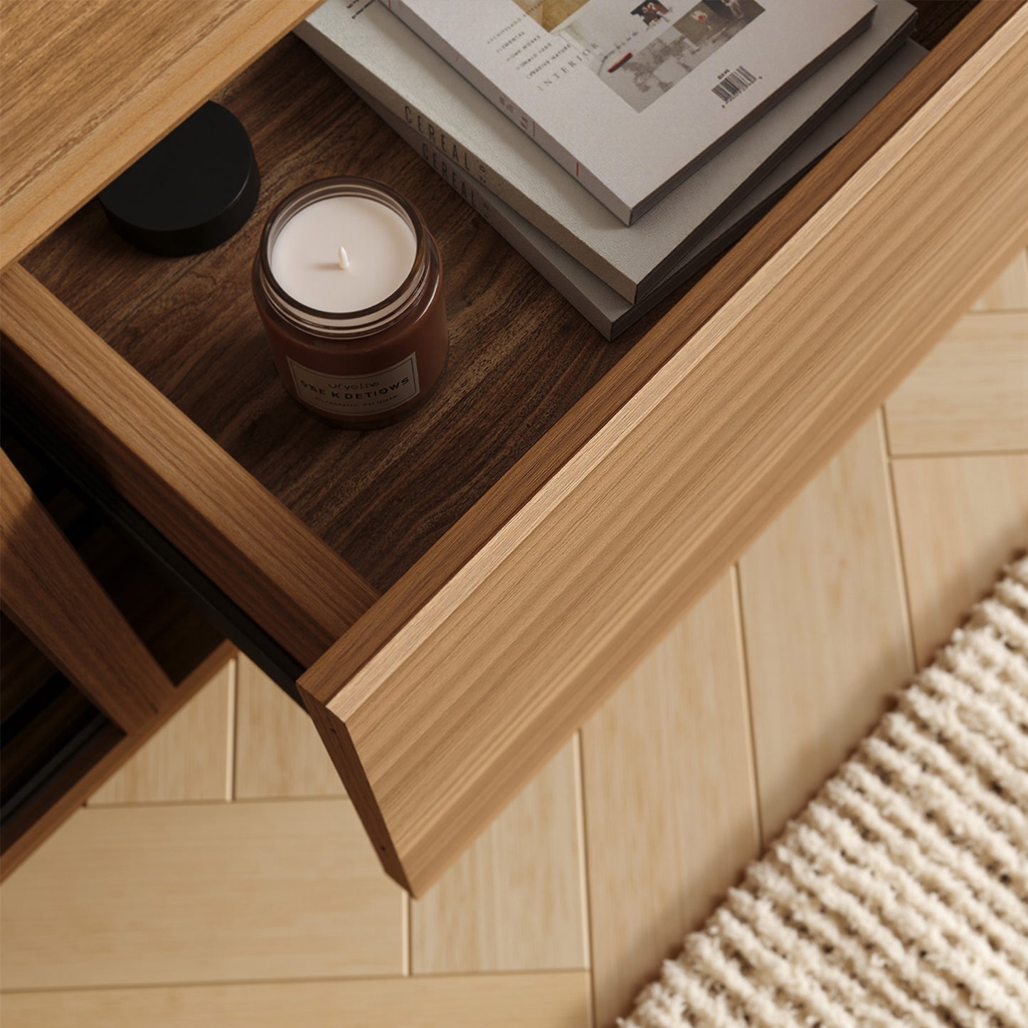 Television Console Storage Cabinet with Adjustable Shelves for Living Room