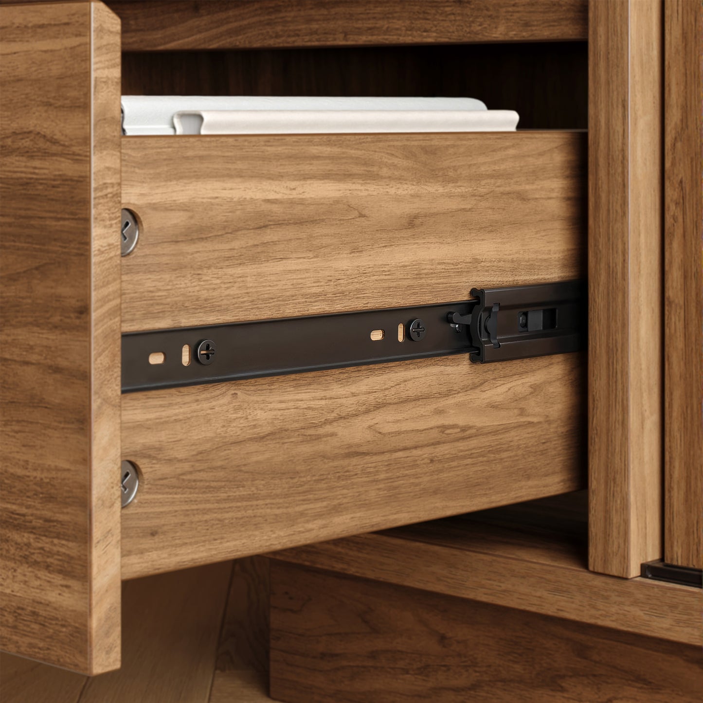 Television Console Storage Cabinet with Adjustable Shelves for Living Room