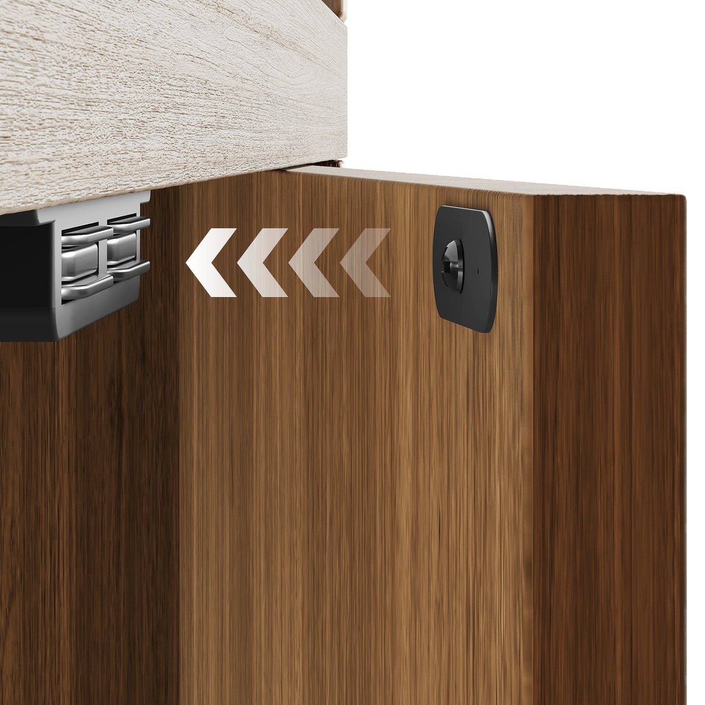 7-Tier Bookshelf with Cabinet & Adjustable Shelves