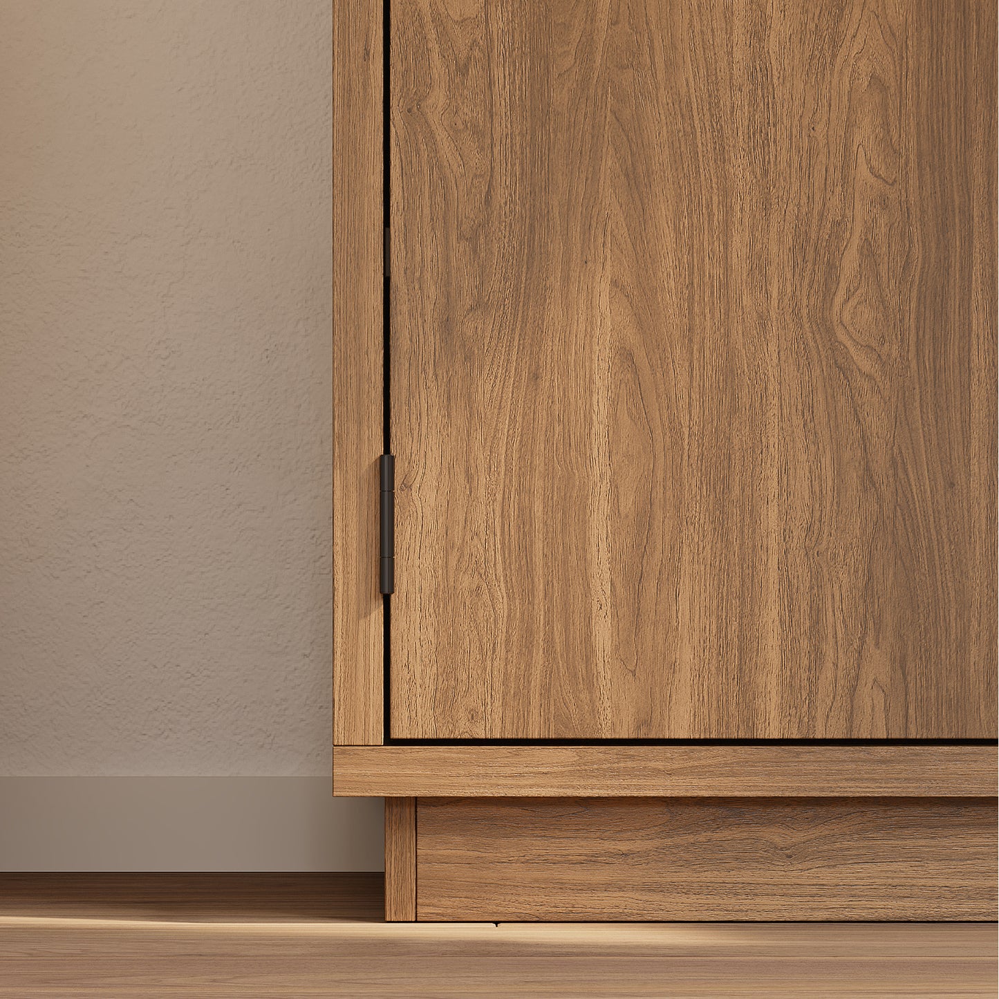 7-Tier Bookshelf with Cabinet & Adjustable Shelves