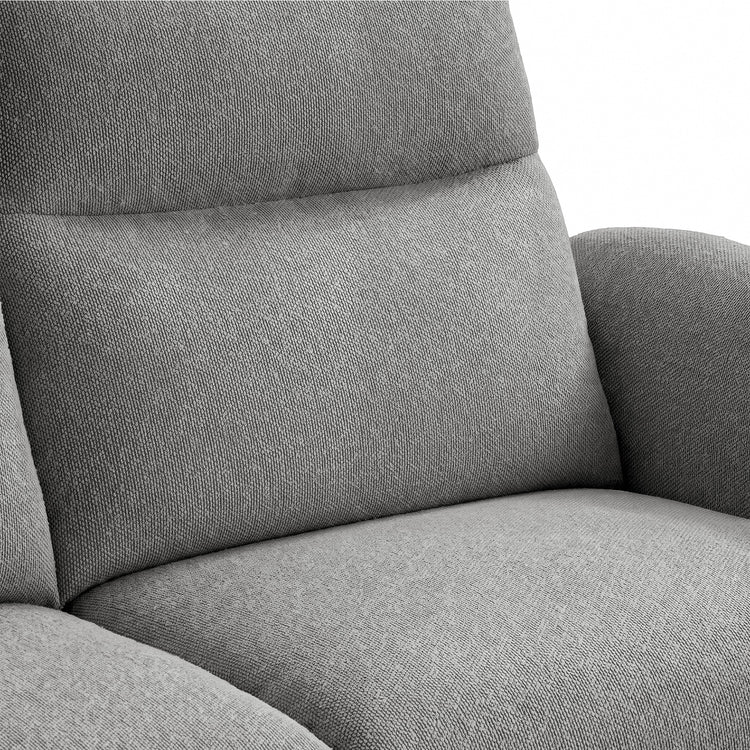  Linnea 69" Gray Textured Fabric Manual Reclining Loveseat Sofa