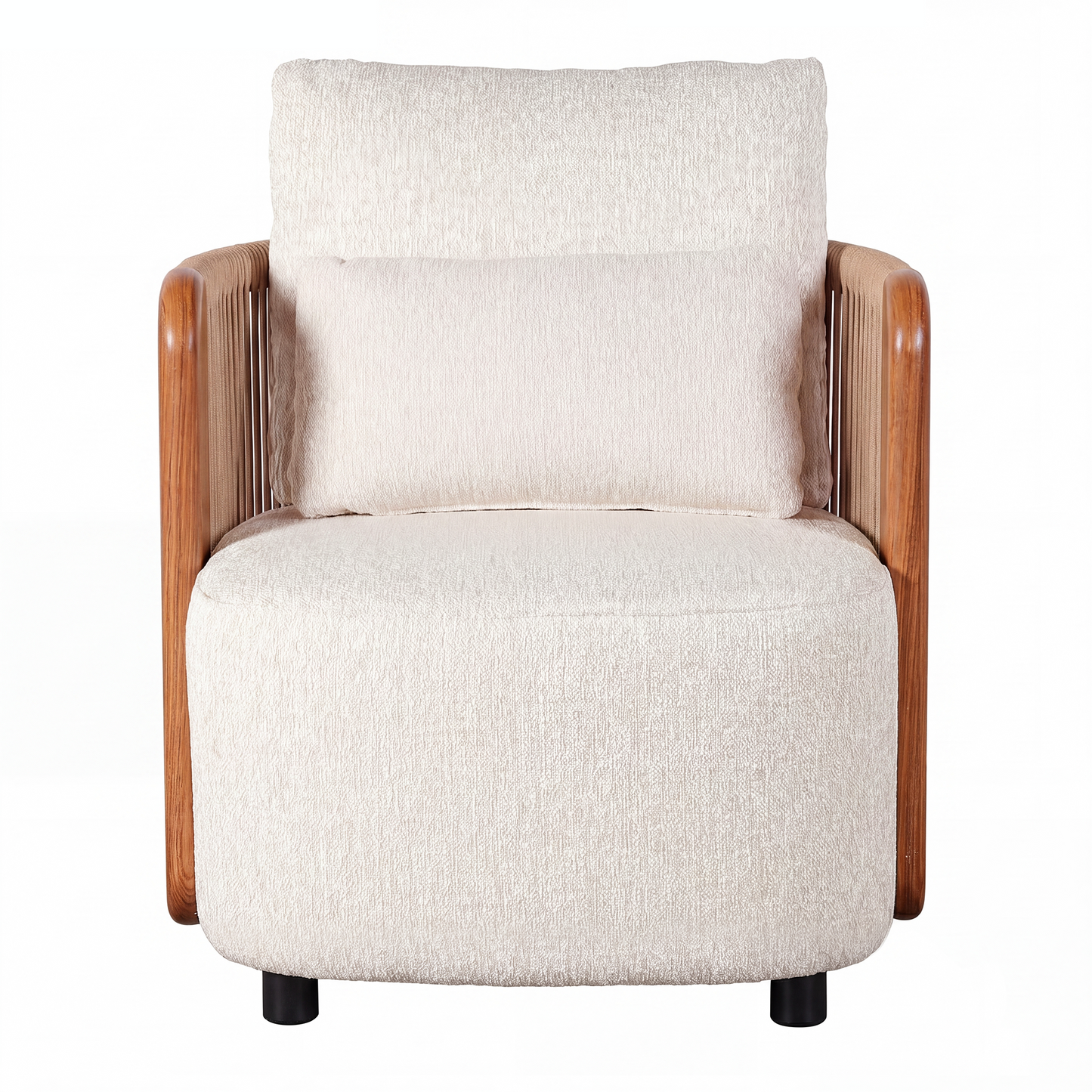 [Pre-Sale] Mesa Wood-Look & Woven Rope Outdoor Lounge Chair