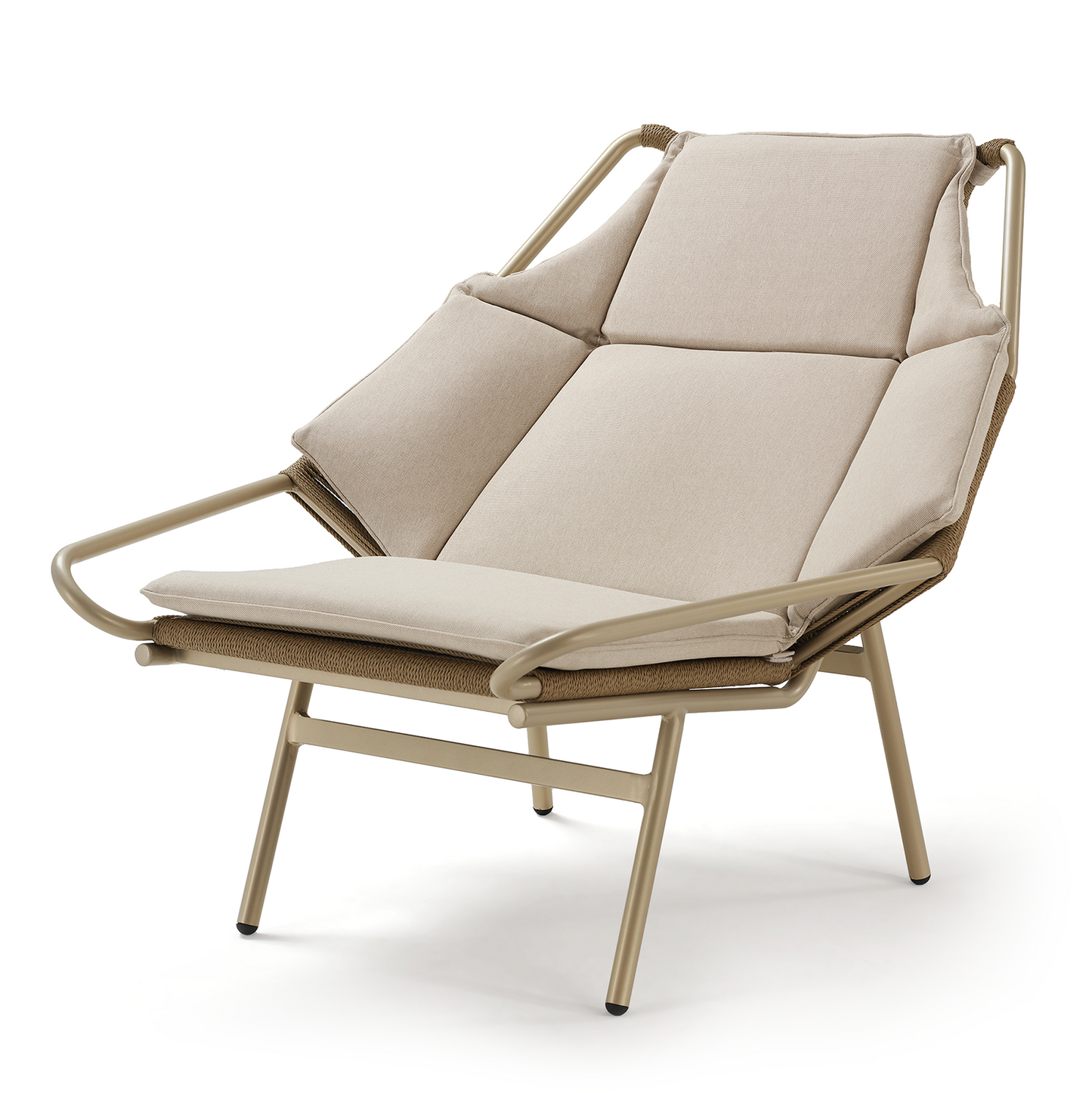 [Pre-Sale] Modern Handwoven Rope Outdoor Lounge Chair in Beige