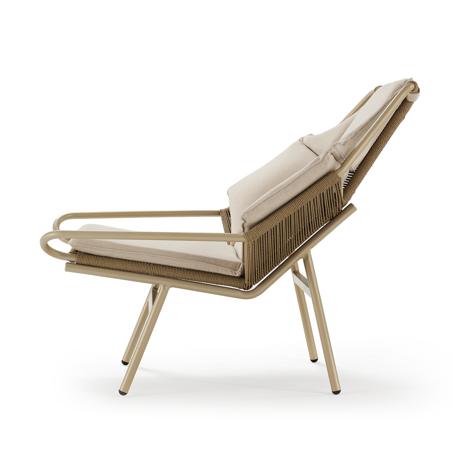 [Pre-Sale] Modern Handwoven Rope Outdoor Lounge Chair in Beige