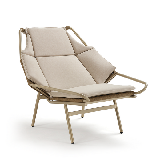 [Pre-Sale] Modern Handwoven Rope Outdoor Lounge Chair in Beige