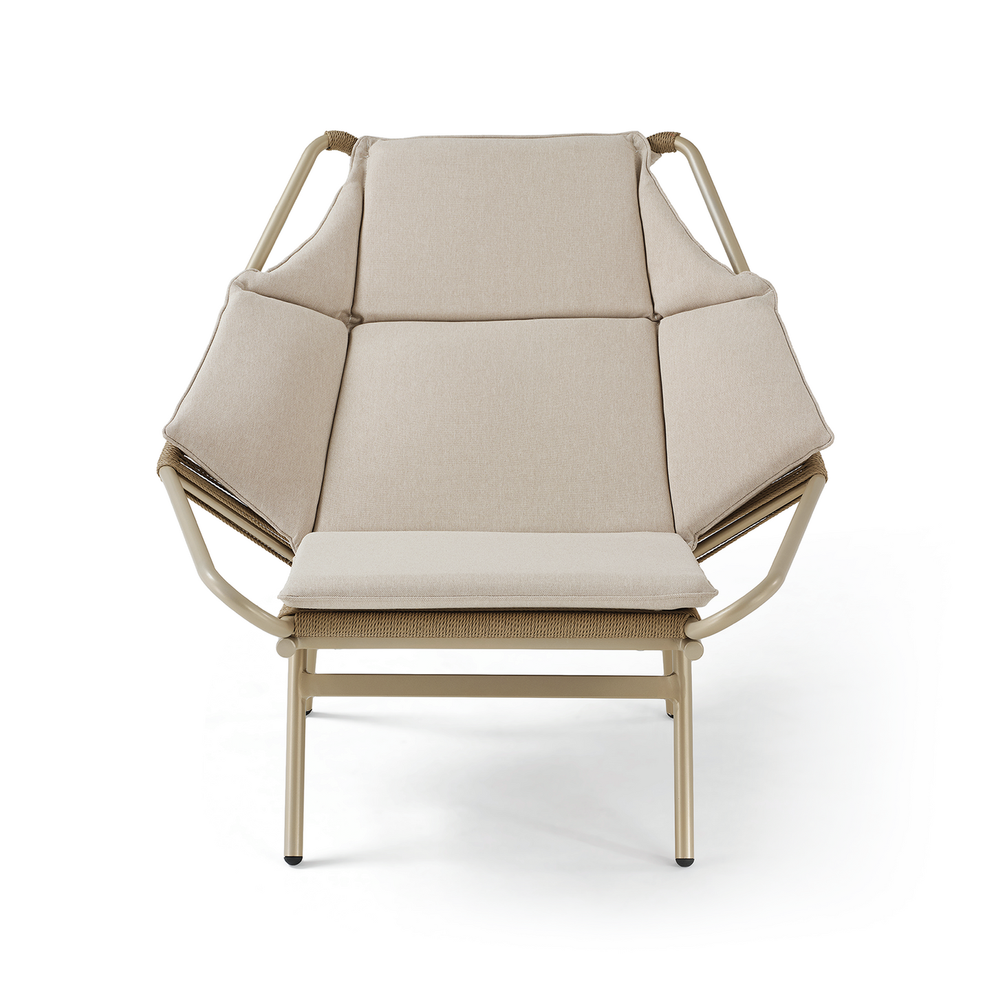 [Pre-Sale] Modern Handwoven Rope Outdoor Lounge Chair in Beige