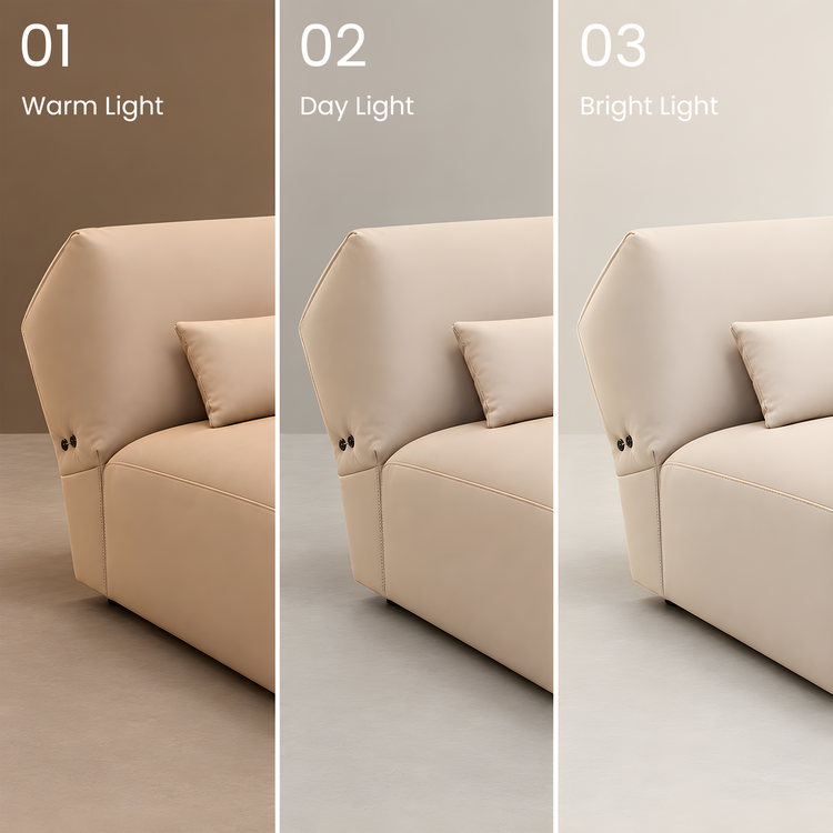 Sofá modular Cloud - Sillón de chenilla color blanco marfil, 31.7" de ancho