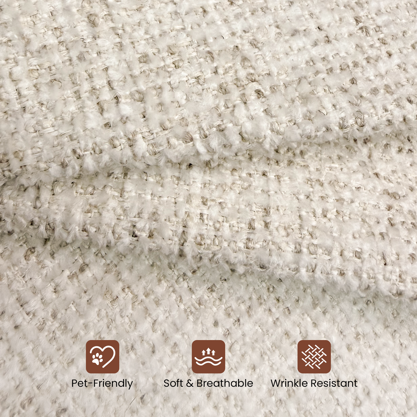 [Pre-Sale] Modern Organic Barrel Accent Chair Cream Tweed Bouclé Armchair for Living Room