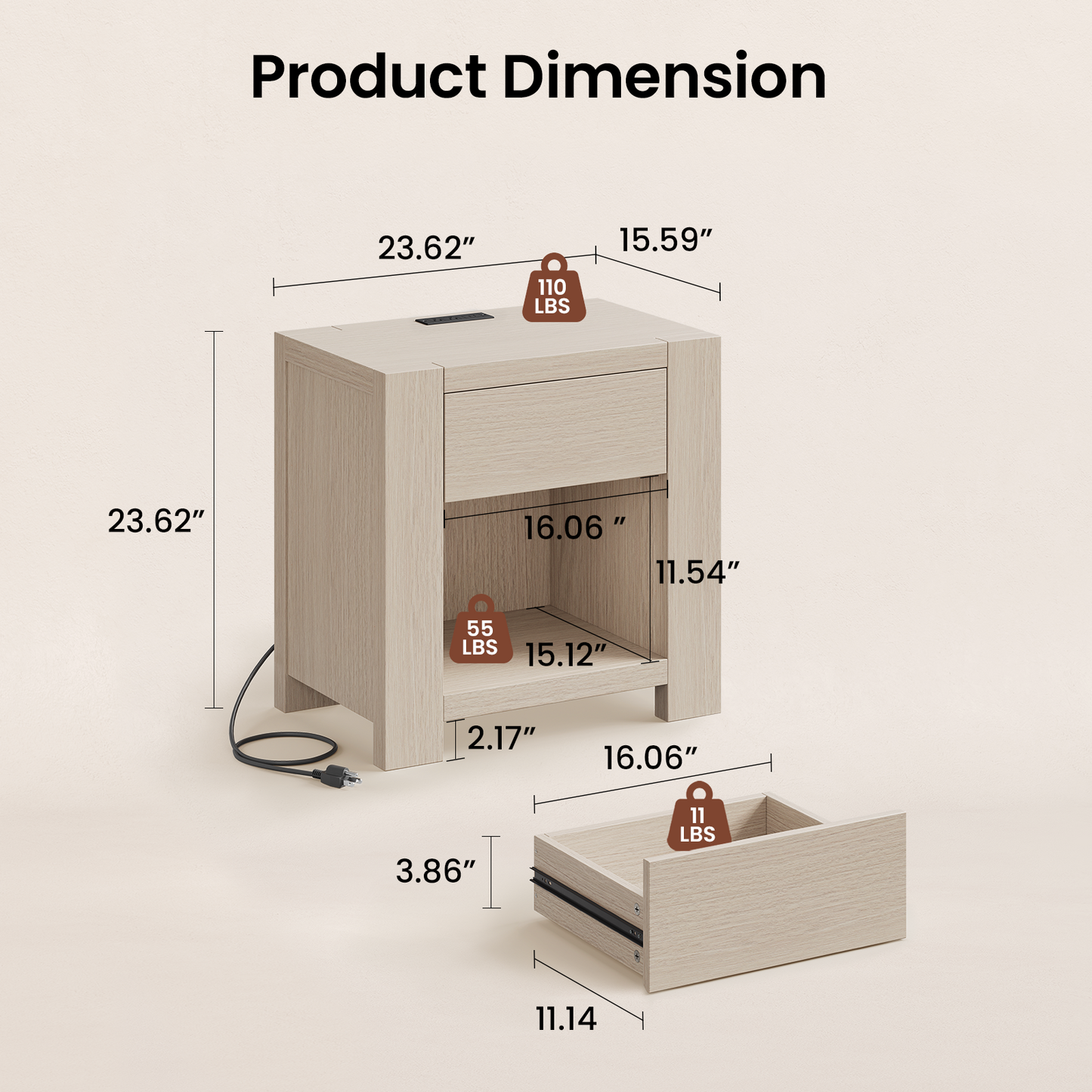 [Pre‑Order] Nolan Charging Nightstand