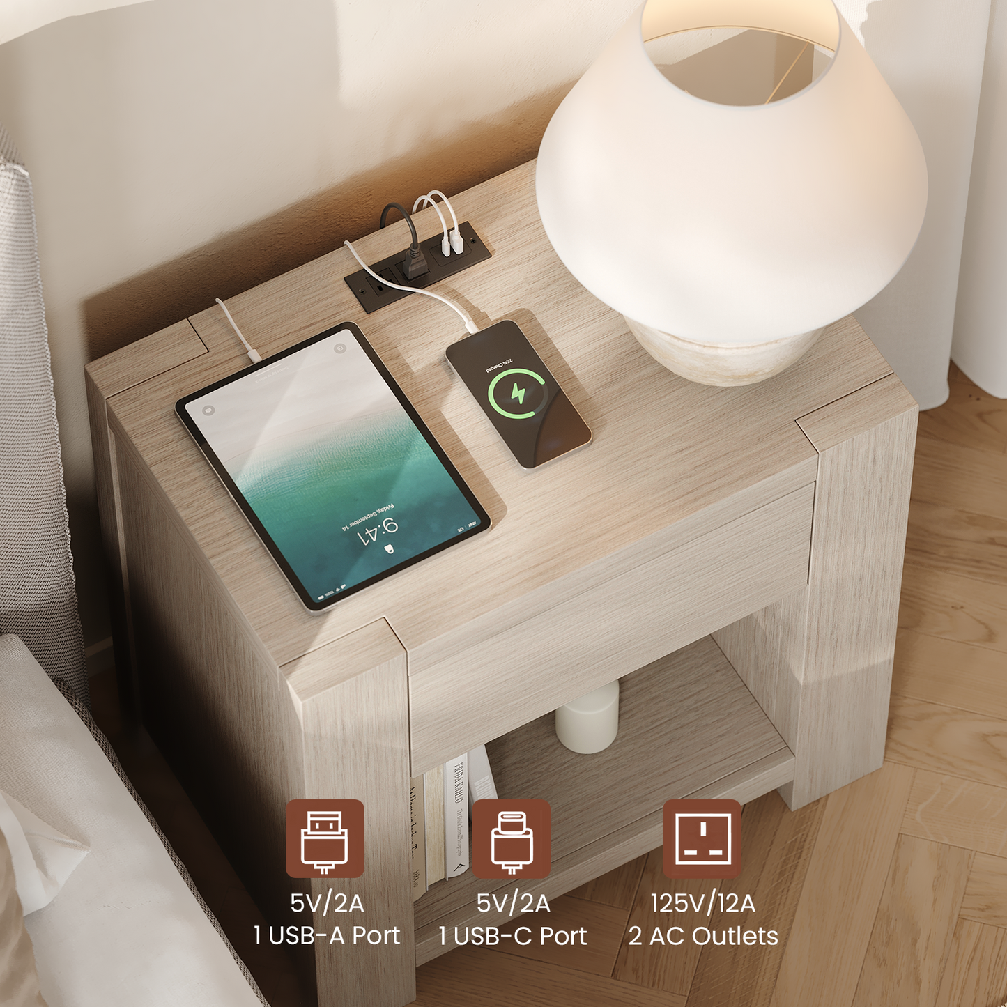 [Pre‑Order] Nolan Charging Nightstand