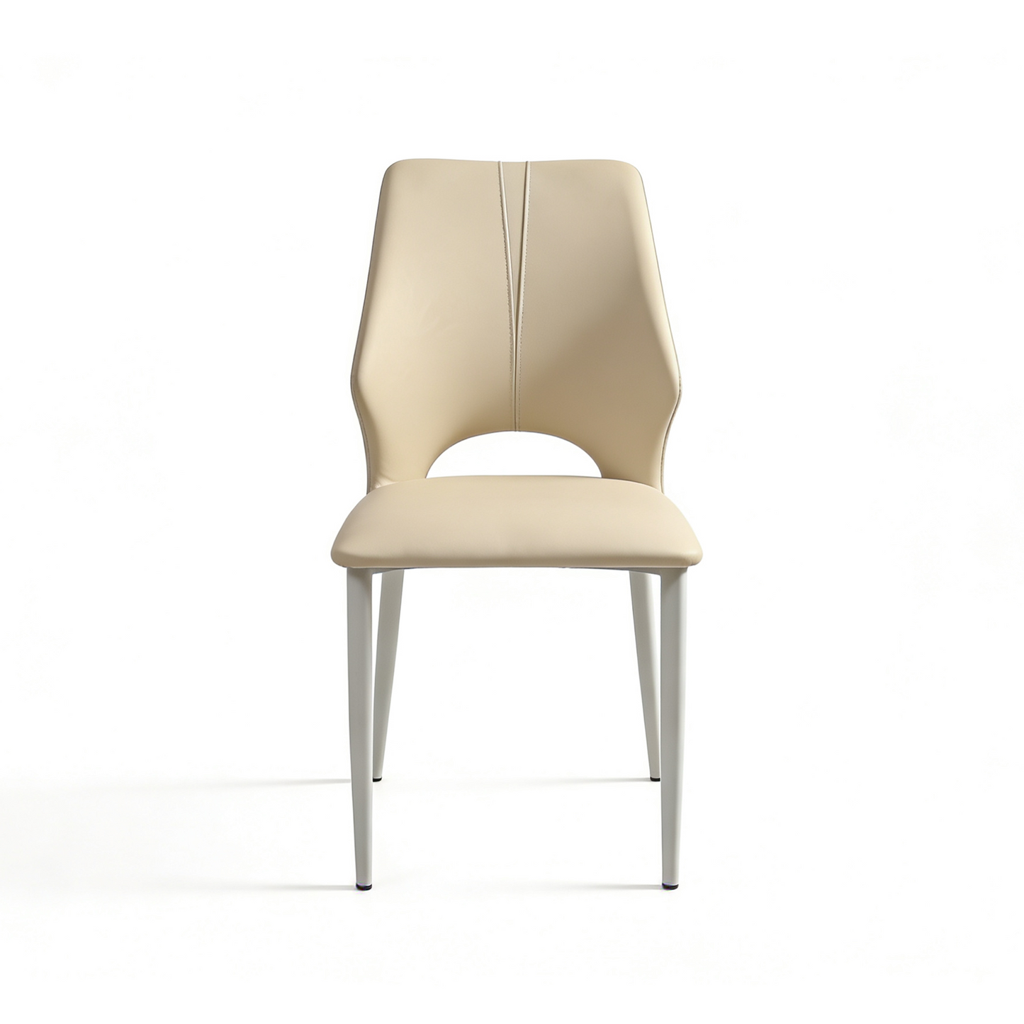 [Pre-Sale] Modern Light Luxury PU Leather Dining Chairs Set 2Pcs,Beige