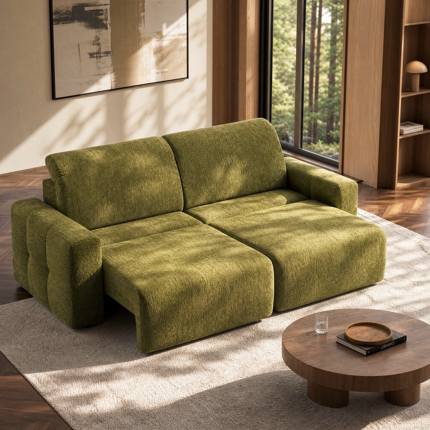 [Pre-Sale] Power Reclining Loveseat with Independent Headrest & Footrest – 2-Seat Modular Sectional Sofa